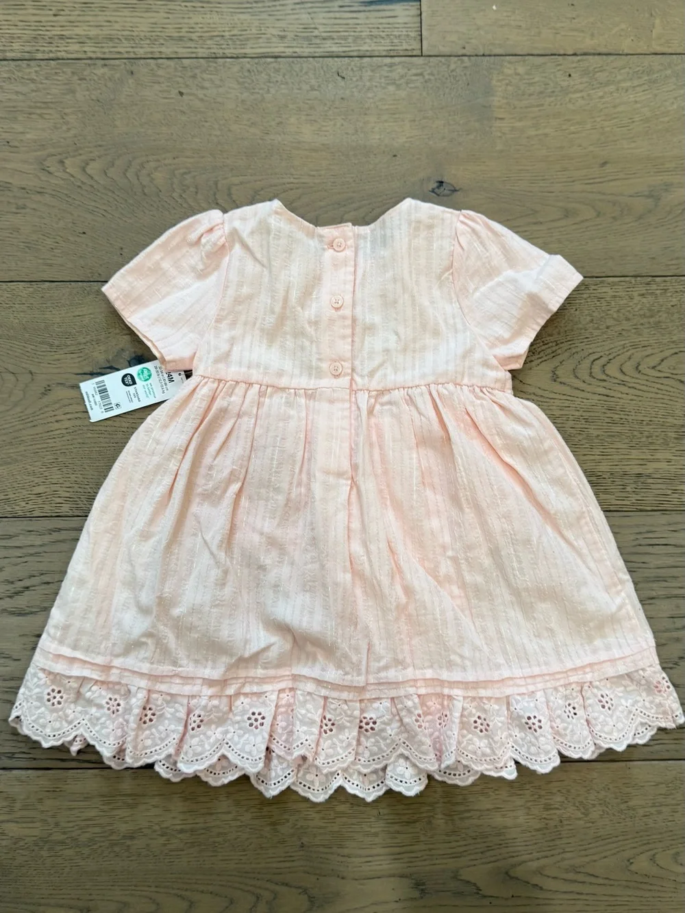 Baby B’gosh Pink Eyelet Lace Dress + Bloomers NWT – 24M